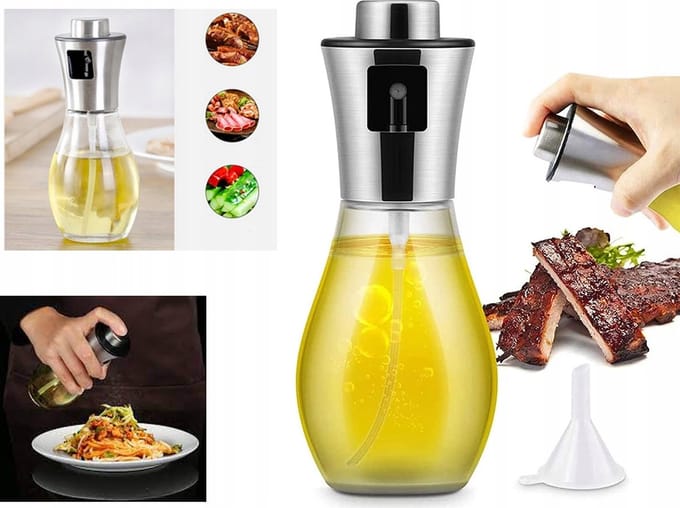 Olijfolie Sprayer - Olie Diffuser Olie Pomp Bakspray - RVS – Navulbaar