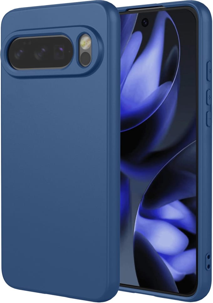 MobyDefend Hoesje - Geschikt voor Google Pixel 10 / Google Pixel 10 Pro - Matte Siliconen Backcover - Blauw