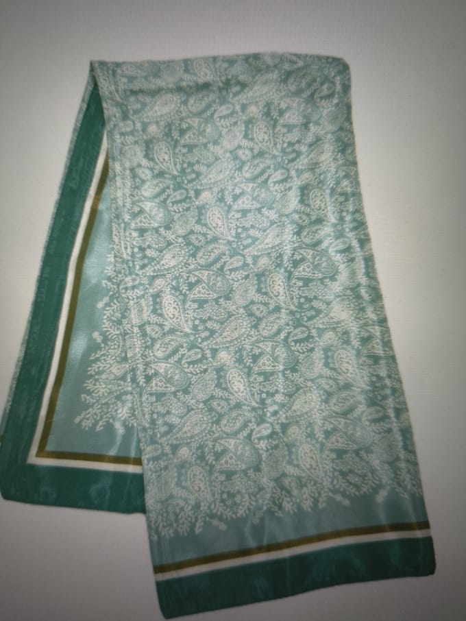 Vierkante dames sjaal Nora-paisleymotief-turqoise blauw wit bruin-90x90