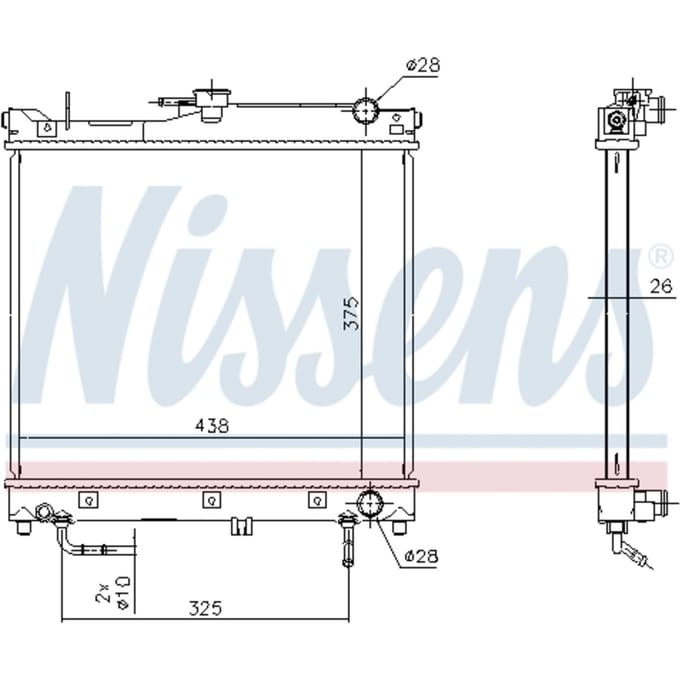 Radiator, motorkoeling NISSENS 641753