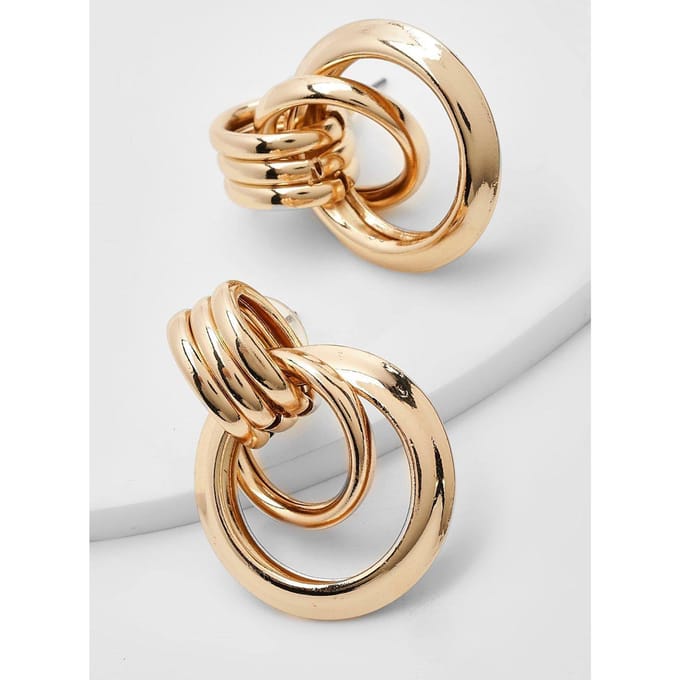 boohoo Dames Twist Detail Stud Oorbellen | Goud