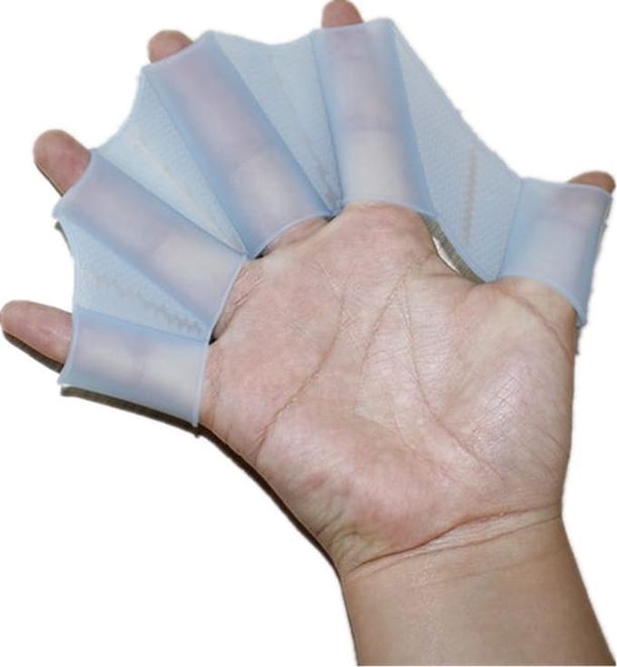 Zwemvinnen / zwemvliezen Hand - Blauw L