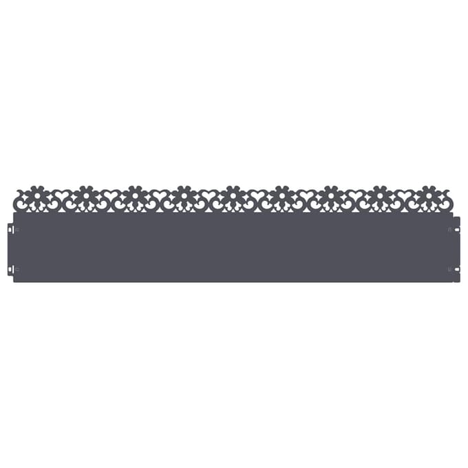 vidaXL - Gazonranden - 10 - st - 103 - x - 0,05 - x - 22 - cm - Staal - Antraciet