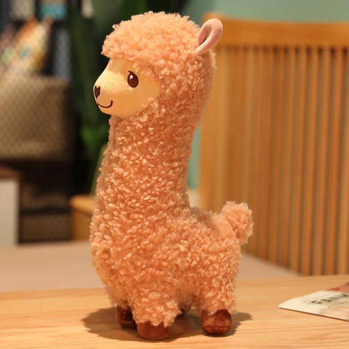 Alpacapop Kussen Groot Pluchen Speelgoed Schattige Pop Lam Pop 85CM bruin