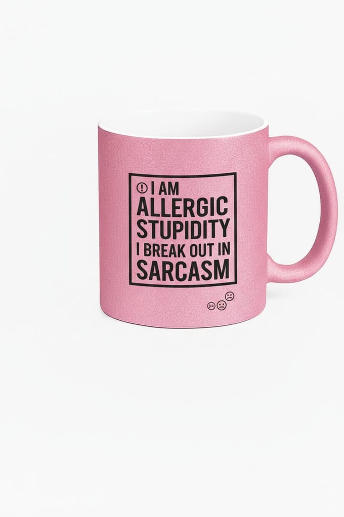 Allergic to Stupidity Sarcasm Mok - Funny Koffiemok