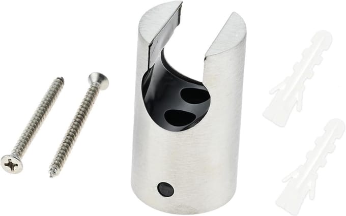 Douchekophouder - Handdouche houder - Douchen - Roestvrij staal - 5x4 cm - Zilver