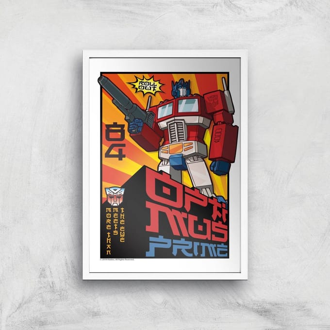 Transformers Roll Out Poster Art Print - A4 - White Frame