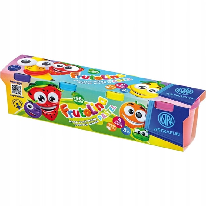 Frutolina Kneedbare Klei 4 Pastelkleuren x 100g - Geurend en Zacht