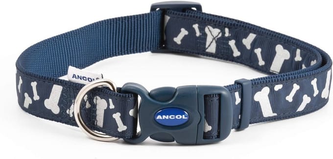 Reflecterende Verstelbare Nylon Halsband voor Honden - Blauw (20-30 cm)