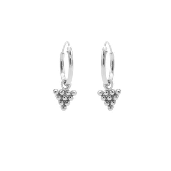 Karma symbols Oorring 10 dots grapes zilver M2915