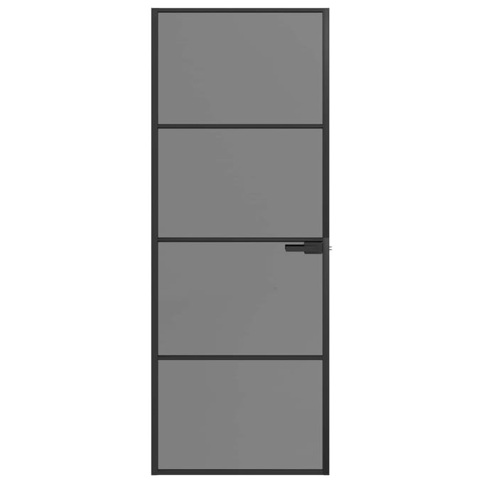 vidaXL - Interne - Deur - 76 - x - 201,5 - cm - Gehard - glas - en - aluminium