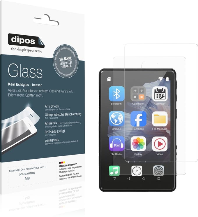 dipos – 2x Matte Pantserfolie geschikt voor Joueainou M9 | 9H Screenprotector