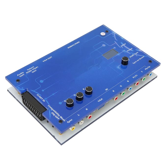 GBS Control GBSC Video Converter GBSC RGBS VGA Scart Ypbpr naar VGA HD Multimedia Interface Retro blue