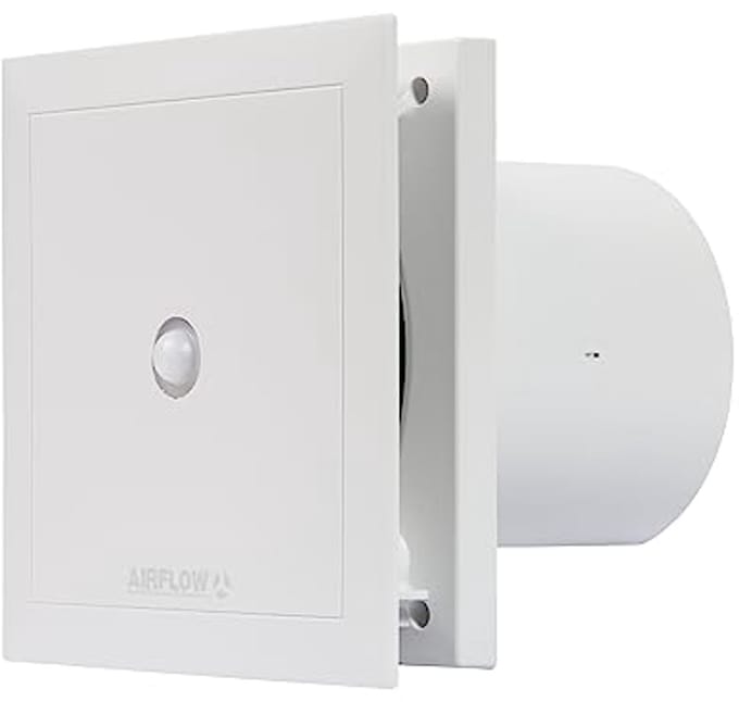 Geluidsarme Afvoerventilator met Timer en Bewegingssensor - 100mm