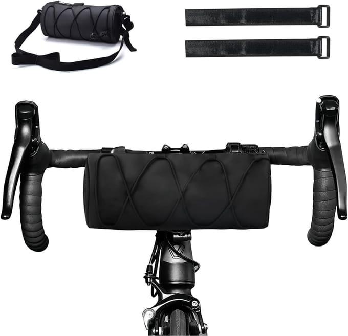CLVP® Stuurtas Fiets - Enkele Fietstas Afneembaar - Zwart