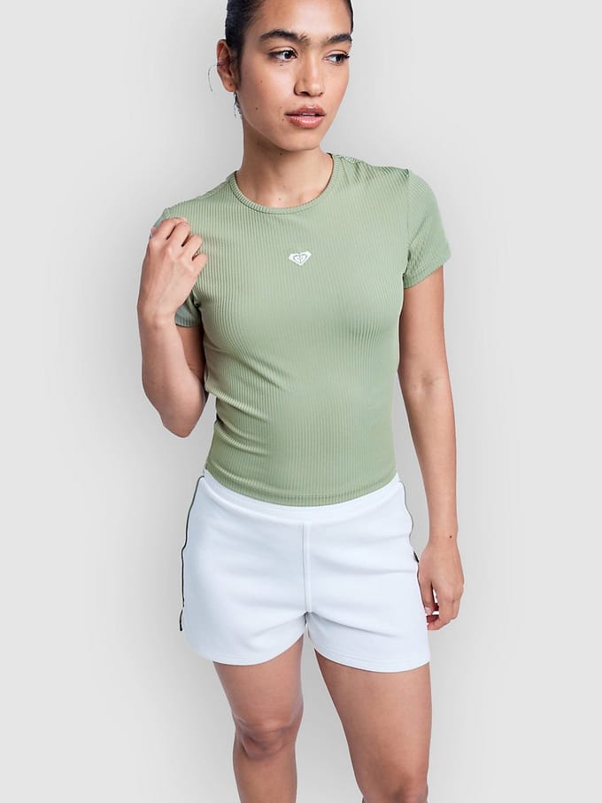 Roxy Rise & Vibe Korte Mouw Top Groen M Vrouw