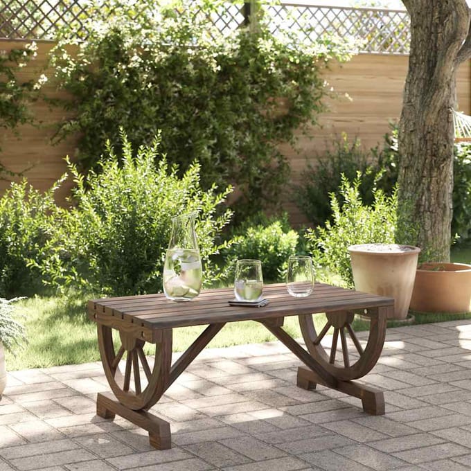 vidaXL - Tuintafel - 90x50x40 - cm - massief - vurenhout