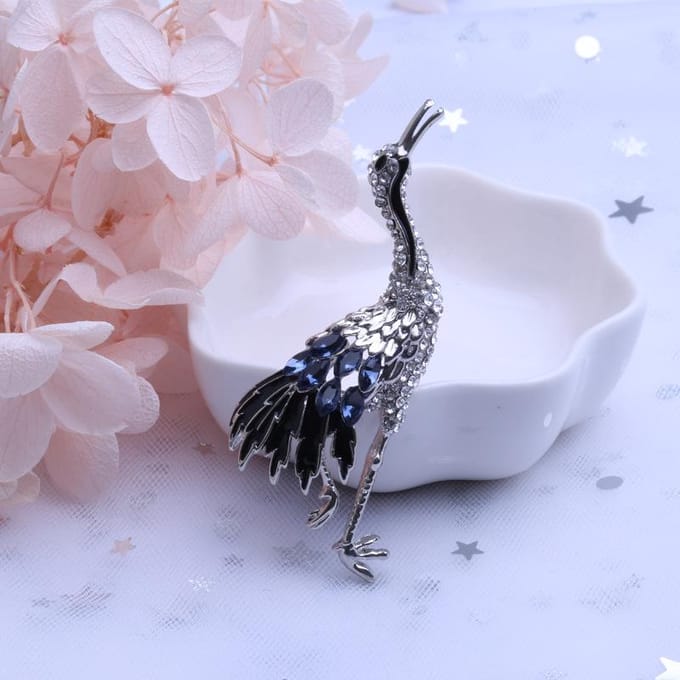 High-End Exquise Kraanlegering Dames Populair Eenvoudig Temperament Wild Pak Accessoires Broche gray