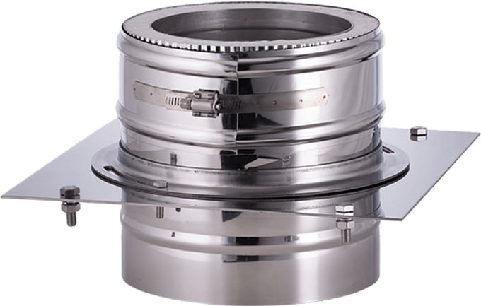 Bevestigingsplaat voor gevelmontage Ø 200/150mm 0,5mm RVS.
