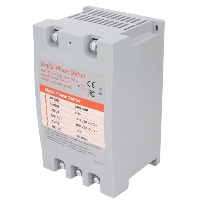 Eenfase naar 3-fasen Omvormer Digitale Faseomvormer 4 tot 5 pk 2,2 tot 3,7 kW 220-240VAC