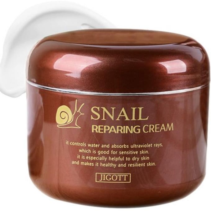 Jigott Snail Repairing Cream 100ml brown