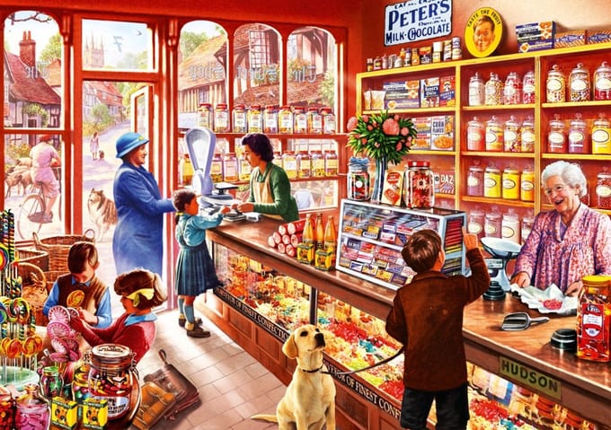 Bluebird Puzzle legpuzzel Sweetshop - 1000 stukjes puzzel plezier.
