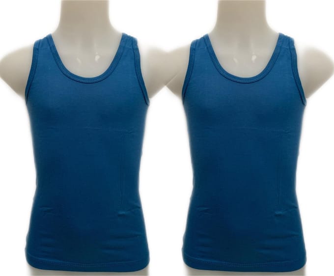 Embrator 2-stuks jongens Hemdjes blauw maat 164