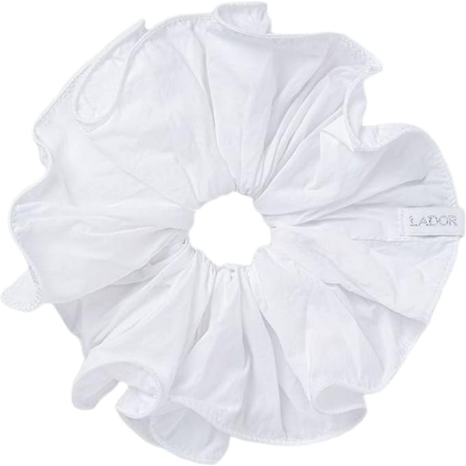 Lador Witte Haar Scrunchie Zachte Stof Zacht Styling Accessoire white