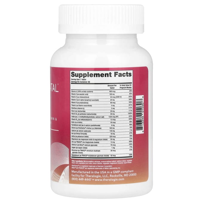 Theralogix, TheraNatal, Core, 90 tabletten