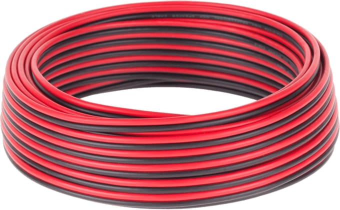 Speaker kabel luidsprekersnoer CCA rood / zwart 2x 1mm 10m