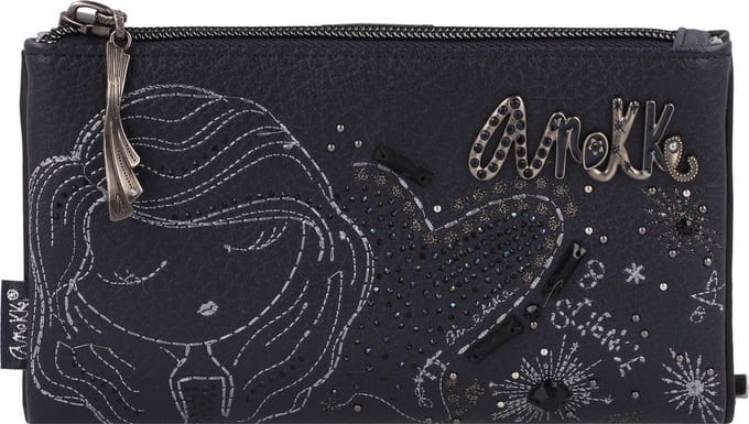 Anekke Portemonnee Hollywood Studio Flexible Wallet Navy Blue Donkerblauw