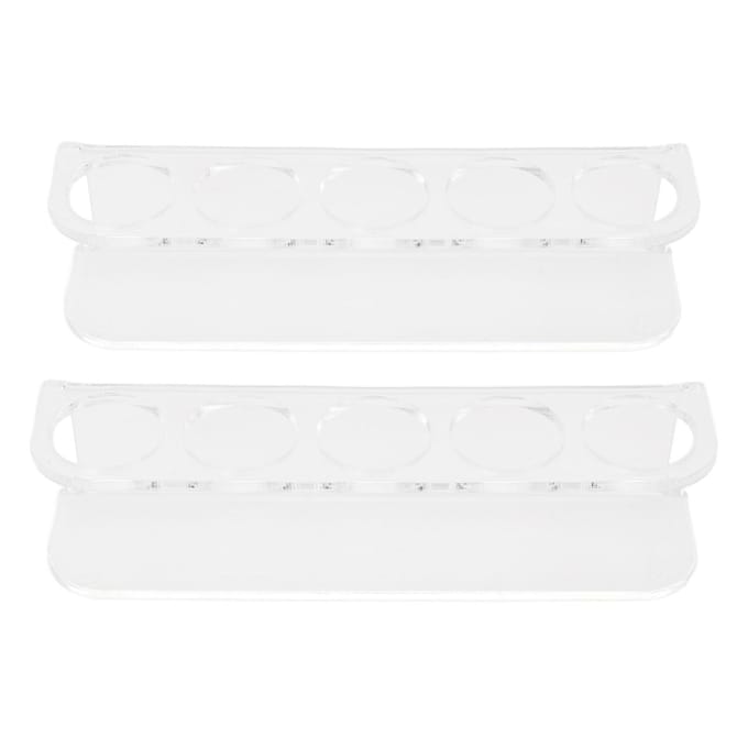 Koelkast Vialhouder Ruimtebesparende Acryl Vial Wandrek voor 2,5 cm Diameter Vial white