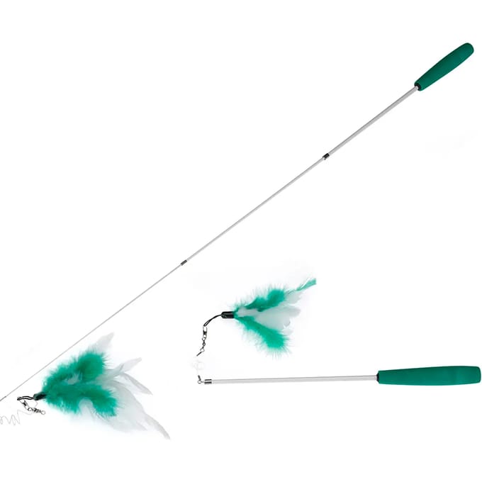 Ebi - Speelgoed Voor Dieren - Kat - Fishing Rod Telescope, Voeder 35-95cm Groen/wit - 1st
