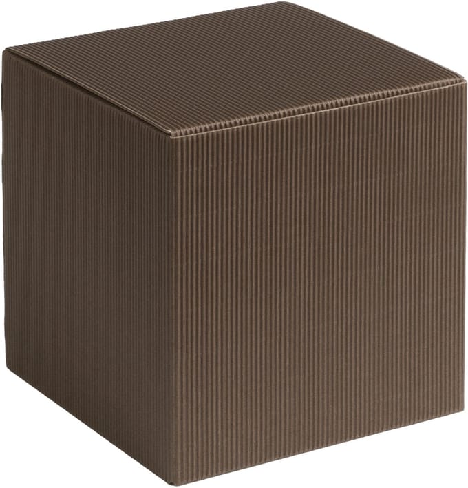 Cadeauverpakking vierkant-kubus karton 9x9x9cm BRUIN (100 stuks)