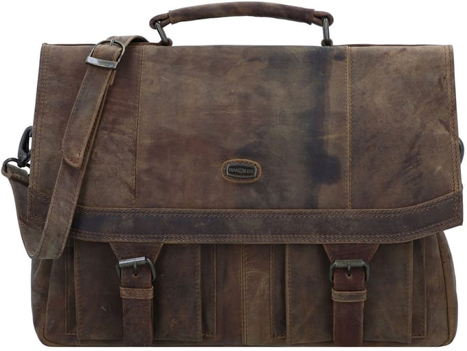HAROLD'S Leren business tas aktetas Antic Briefcase Nature bruine