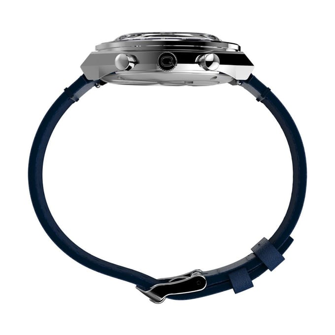 Timex Diver Inspired TW2Y36100 Horloge - Leer - Blauw - Ø 40 mm