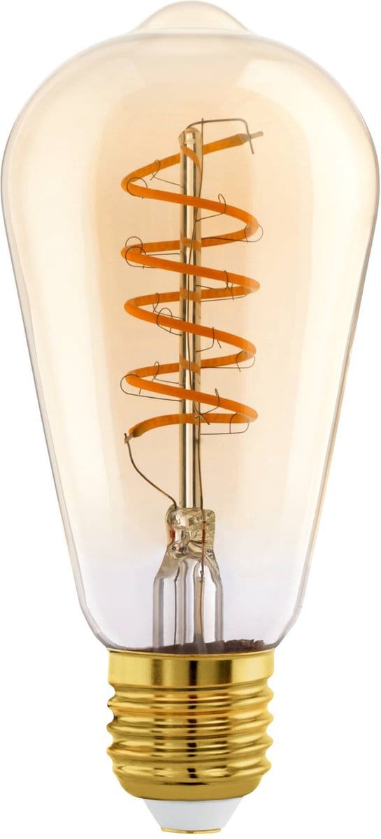 Eglo Ledfilamentlamp Edison - Amber - D6,4cm - Dimbaar - Warm Wit - E27 - 4w