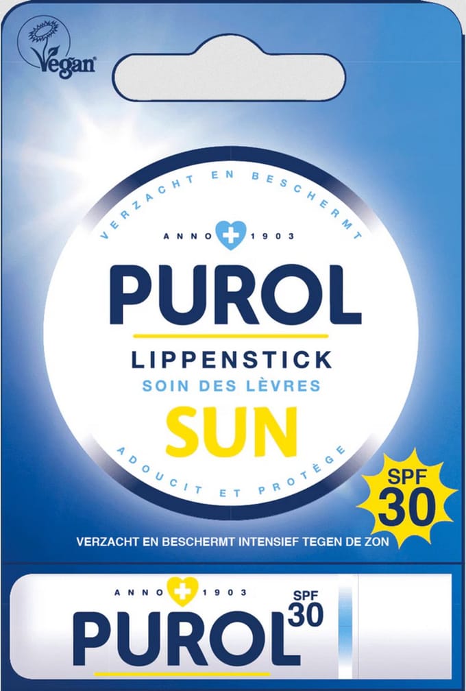 x6 Purol Lippenstick op kaart 4.8g