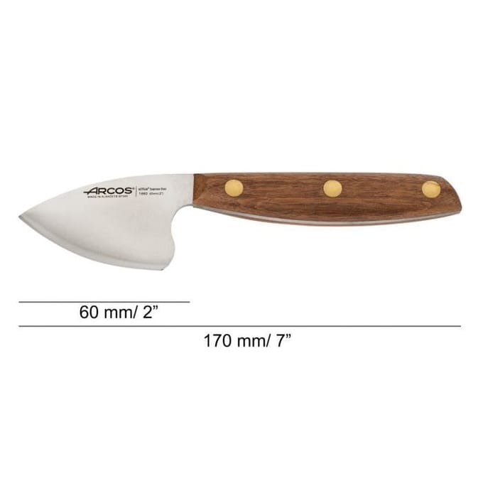 Kaasmes Set - ARCOS - Nordika - Nitrum® Roestvrij Staal - Ovengkol Hout - 3 stuks