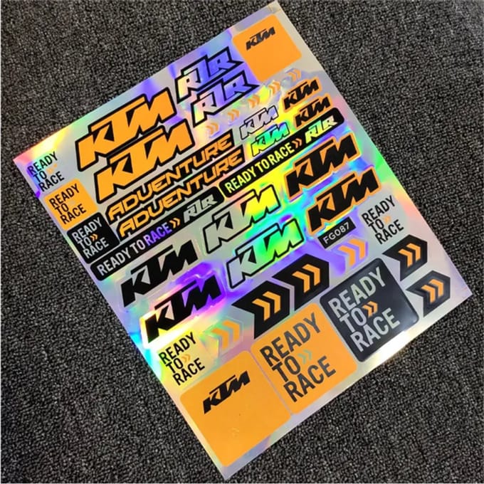 KTM Stickers - motorcross stickers - zilver
