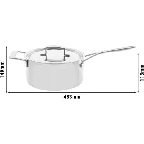 DEMEYERE INDUSTRY 5 - Steelpan met deksel - Ø 220mm - RVS