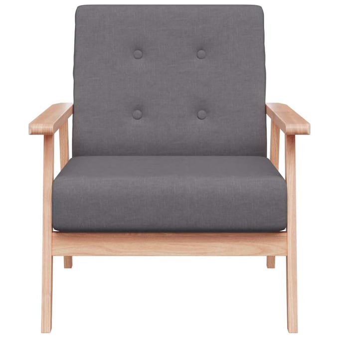 vidaXL - Fauteuil - stof - donkergrijs