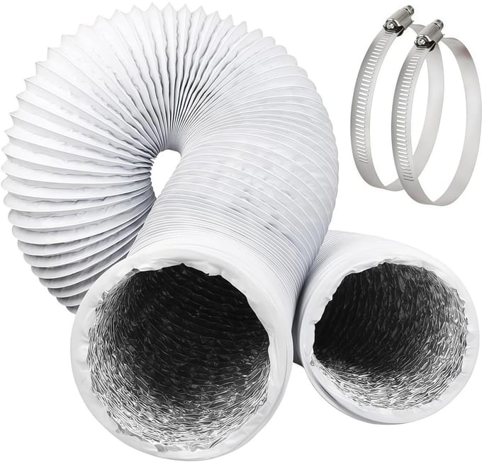 Dailygoods- Afvoerslang 100 mm Flexibel - Aluminium/PVC