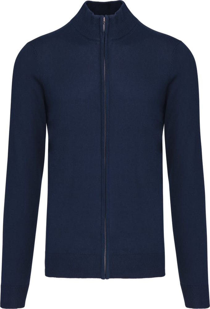 Kariban Heren cardigan met rits K961 - Navy - S