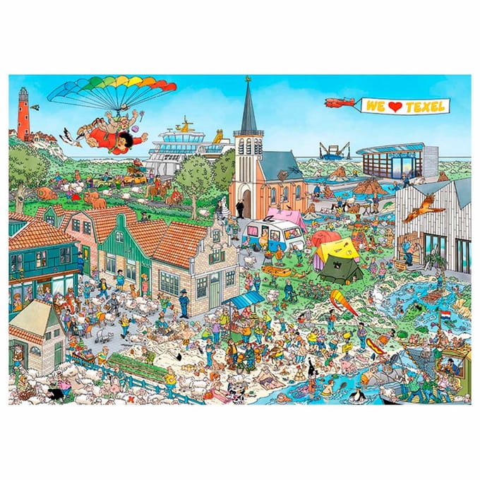 Jan van Haasteren - Rondje Texel - 1000 stukjes puzzel - Legpuzzel