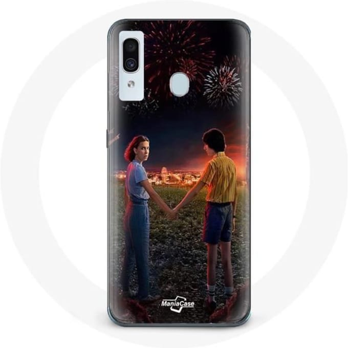 Coque - Samsung - Galaxy A20 - Noir - Souple - Stranger Things