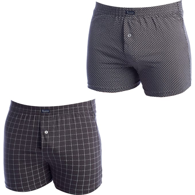 Pack-2 Essential Herren-Boxershorts mit Gummizug A0100