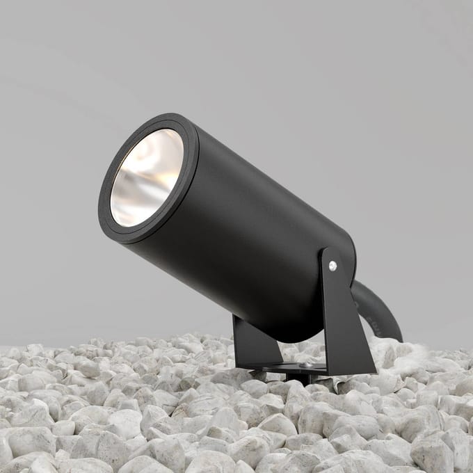 Maytoni LED prikspot Bern, grafiet, Ø 13 cm, IP65