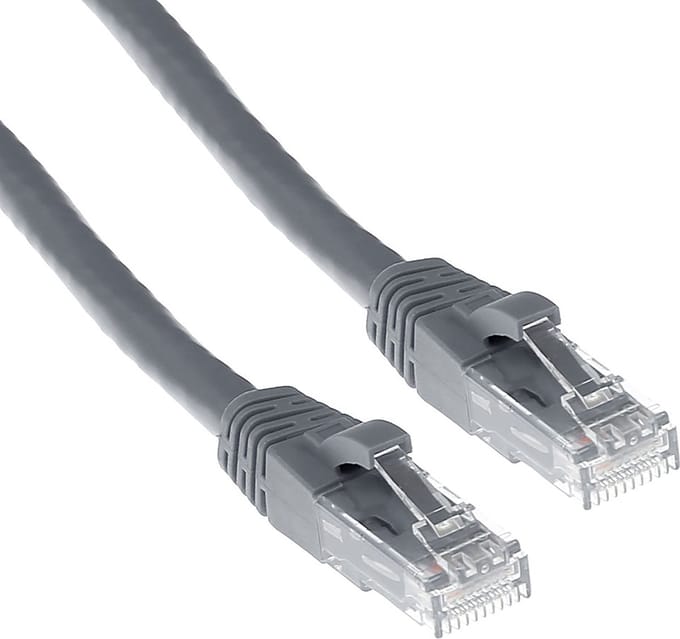 ACT Grijze 4 meter U/UTP CAT6 patchkabel snagless met RJ45 connectoren IS8004