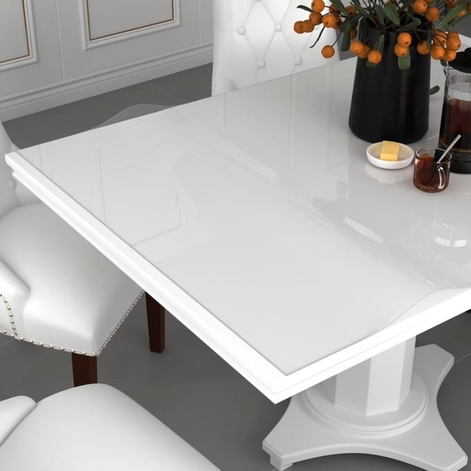 vidaXL - Tafelbeschermer - 80x80 - cm - 1,6 - mm - PVC - transparant